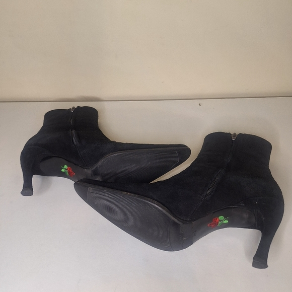 Free Lance Vintage Suede 3" inside zip Heel Ankle Boots Size EU 35.5 - Picture 8 of 11
